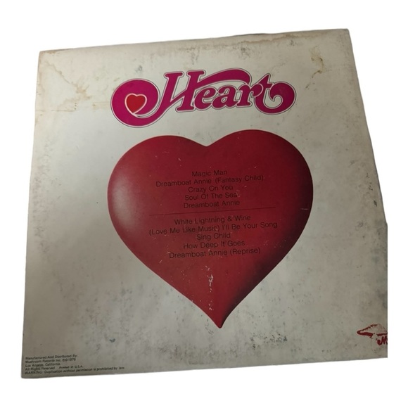 HEART DREAMBOAT ANNIE 1976 CANADIAN LP MUSHROOM PRINT VINTAGE VINYL - Picture 2 of 2